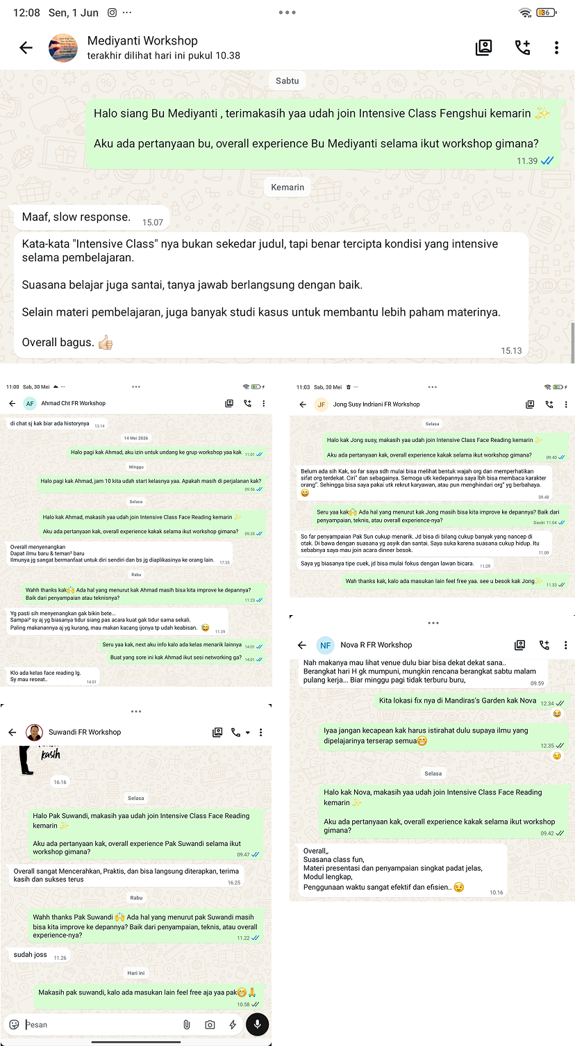 Testimoni peserta Face Reading